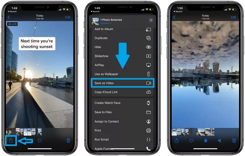 save tiktok video via live photo