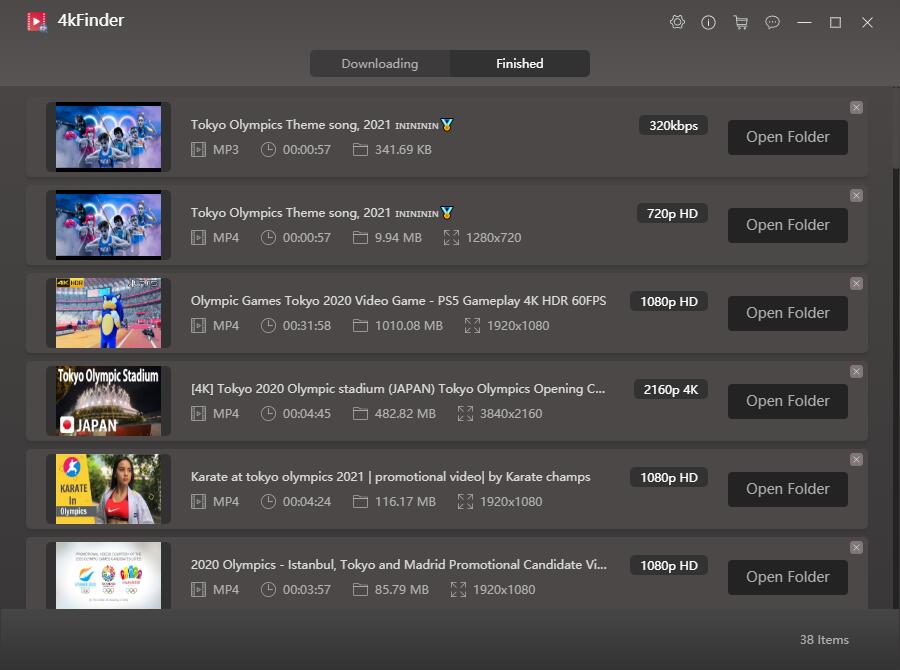 download 2020 Olympics videos completed